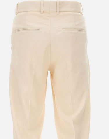DROLE DE MONSIEUR Pantaloni da golf in viscosa WHITE Uomo 