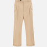 DROLE DE MONSIEUR "Pantalon Cropped  à Plis" BEIGE Uomo 