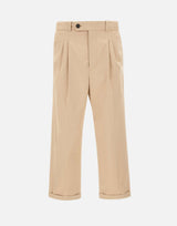 DROLE DE MONSIEUR "Pantalon Cropped  à Plis" BEIGE Uomo 