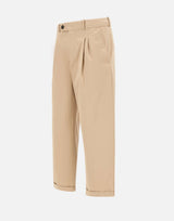 DROLE DE MONSIEUR "Pantalon Cropped  à Plis" BEIGE Uomo 