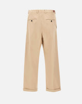 DROLE DE MONSIEUR "Pantalon Cropped  à Plis" BEIGE Uomo 