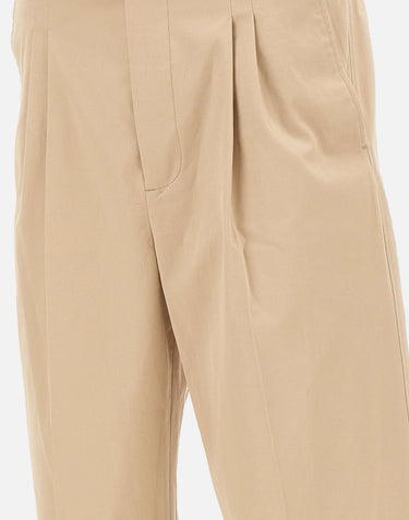 DROLE DE MONSIEUR "Pantalon Cropped  à Plis" BEIGE Uomo 