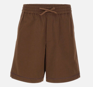 DROLE DE MONSIEUR Shorts "Elastiqué Jour Echelle" BROWN Uomo 