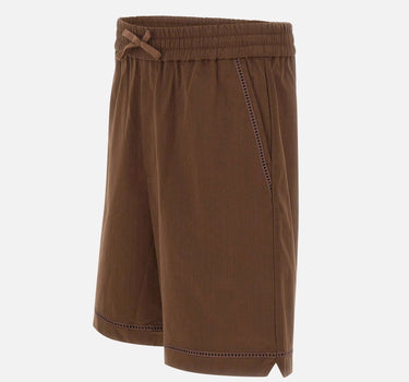 DROLE DE MONSIEUR Shorts "Elastiqué Jour Echelle" BROWN Uomo 