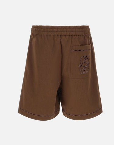 DROLE DE MONSIEUR Shorts "Elastiqué Jour Echelle" BROWN Uomo 