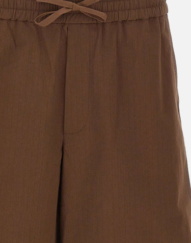DROLE DE MONSIEUR Shorts "Elastiqué Jour Echelle" BROWN Uomo 