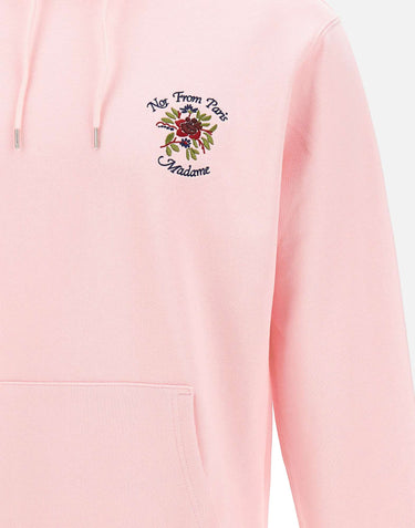 DROLE DE MONSIEUR Felpa con cappuccio "Slogan Rose" Pink Uomo 
