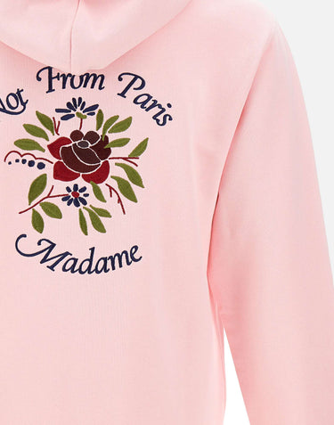 DROLE DE MONSIEUR Felpa con cappuccio "Slogan Rose" Pink Uomo 