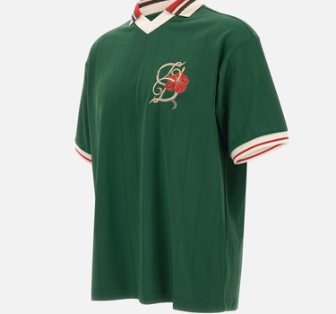 DROLE DE MONSIEUR Polo "D Hibiscus" GREEN Uomo 