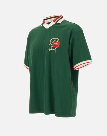 DROLE DE MONSIEUR Polo "D Hibiscus" GREEN Uomo 