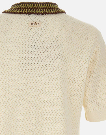DROLE DE MONSIEUR Polo "Ajouré D Miroir" WHITE Uomo 