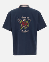 DROLE DE MONSIEUR "Chemise Piquée Slogan Rose" BLUE Uomo 