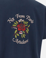 DROLE DE MONSIEUR "Chemise Piquée Slogan Rose" BLUE Uomo 