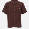DROLE DE MONSIEUR Camicia in viscosa con tasche BROWN Uomo 