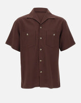 DROLE DE MONSIEUR Camicia in viscosa con tasche BROWN Uomo 