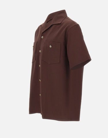 DROLE DE MONSIEUR Camicia in viscosa con tasche BROWN Uomo 