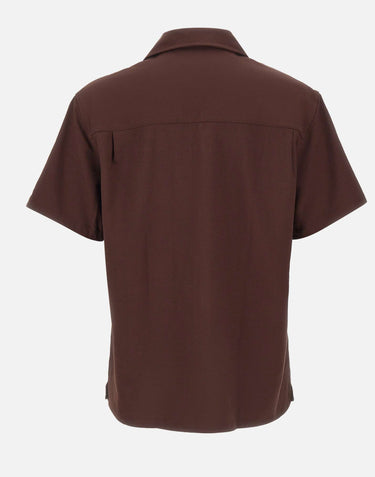 DROLE DE MONSIEUR Camicia in viscosa con tasche BROWN Uomo 