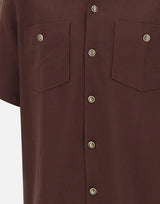 DROLE DE MONSIEUR Camicia in viscosa con tasche BROWN Uomo 