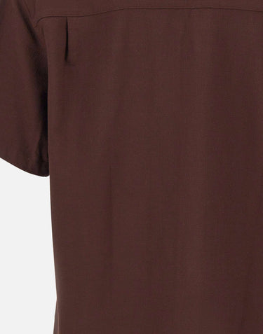 DROLE DE MONSIEUR Camicia in viscosa con tasche BROWN Uomo 