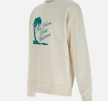 DROLE DE MONSIEUR Felpa "Slogan Palmiers" WHITE Uomo 