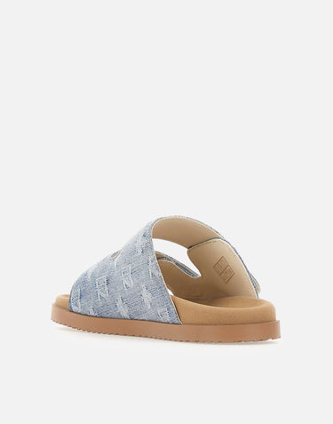 DSQUARED2 Ciabatte "D2 Monogram" Light Blue Uomo 