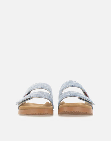 DSQUARED2 Ciabatte "D2 Monogram" Light Blue Uomo 
