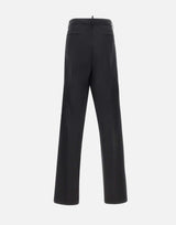 DSQUARED2 Pantaloni in lana con zip laterali BLACK Uomo 