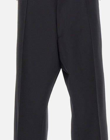 DSQUARED2 Pantaloni in lana con zip laterali BLACK Uomo 