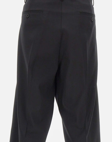DSQUARED2 Pantaloni in lana con zip laterali BLACK Uomo 