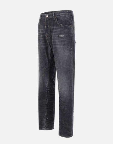 DSQUARED2 Jeans "Black Fog Wash Slim Twist" BLACK Uomo 