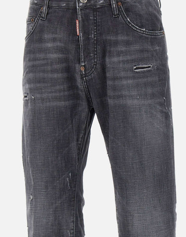 DSQUARED2 Jeans "Black Fog Wash Slim Twist" BLACK Uomo 