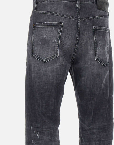 DSQUARED2 Jeans "Black Fog Wash Slim Twist" BLACK Uomo 