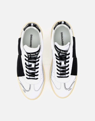 DSQUARED2 Sneakers "Rider" WHITE Uomo 