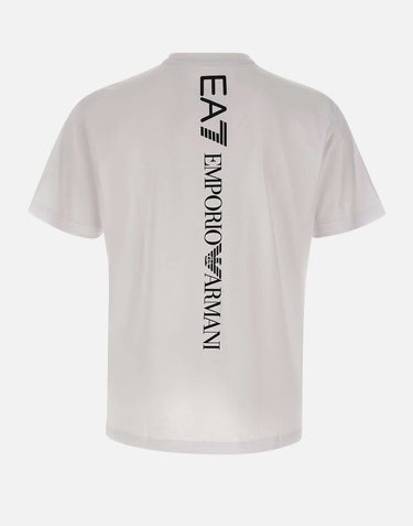 EA7 T-shirt "Logo Series" in jersey di cotone WHITE Uomo 