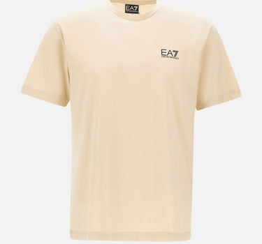 EA7 T-shirt "Logo Series" in jersey di cotone BEIGE Uomo 