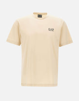 EA7 T-shirt "Logo Series" in jersey di cotone BEIGE Uomo 