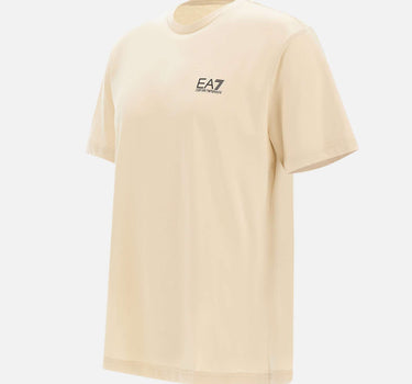 EA7 T-shirt "Logo Series" in jersey di cotone BEIGE Uomo 