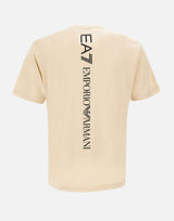 EA7 T-shirt "Logo Series" in jersey di cotone BEIGE Uomo 