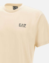 EA7 T-shirt "Logo Series" in jersey di cotone BEIGE Uomo 