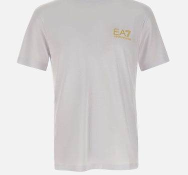 EA7 T-shirt "Gold Label" in misto viscosa WHITE Uomo 