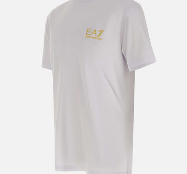 EA7 T-shirt "Gold Label" in misto viscosa WHITE Uomo 