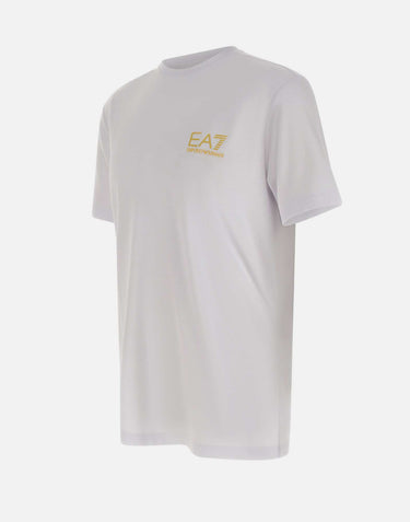 EA7 T-shirt "Gold Label" in misto viscosa WHITE Uomo 