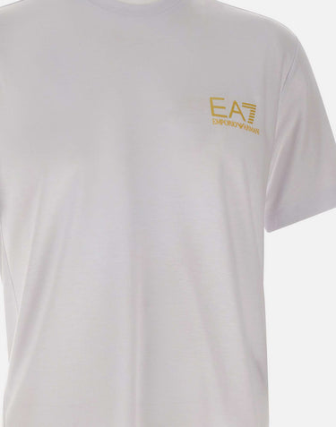EA7 T-shirt "Gold Label" in misto viscosa WHITE Uomo 