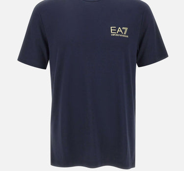 EA7 T-shirt "Gold Label" in misto viscosa BLUE Uomo 