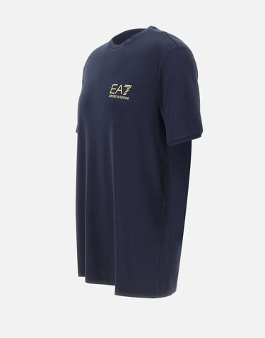 EA7 T-shirt "Gold Label" in misto viscosa BLUE Uomo 