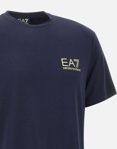 EA7 T-shirt "Gold Label" in misto viscosa BLUE Uomo 