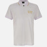 EA7 Polo "Gold Label" in misto viscosa WHITE Uomo 