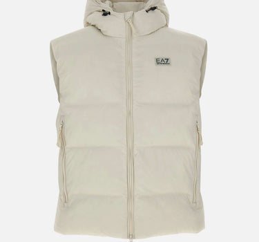 EA7 Smanicato imbottito con cappuccio WHITE Uomo 