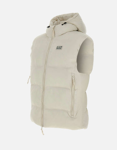 EA7 Smanicato imbottito con cappuccio WHITE Uomo 