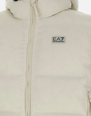EA7 Smanicato imbottito con cappuccio WHITE Uomo 